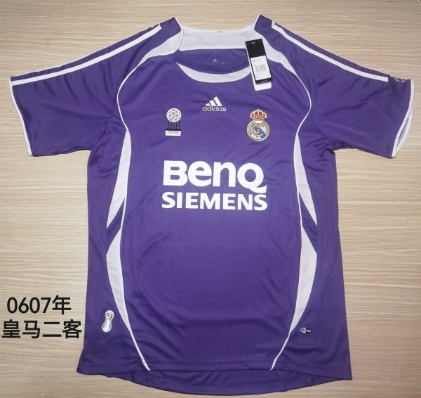 Real Madrid Away Retro Fans 1:1 Quality Soccer Jersey 2006/2007