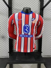 Atletico Madrid Home Long Sleeve Player 1:1 Quality Soccer Jersey 24/25