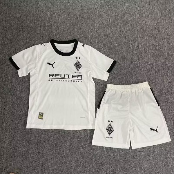 Monchengladbach Home Kids Kits 1:1 Quality Soccer Jersey 25/26