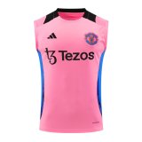 24/25 Manchester United Pink 1:1 Quality Training  Vest（A-Set）