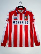 Atletico Madrid Home Long Sleeve Retro 1:1 Quality Soccer Jersey 1994/1995