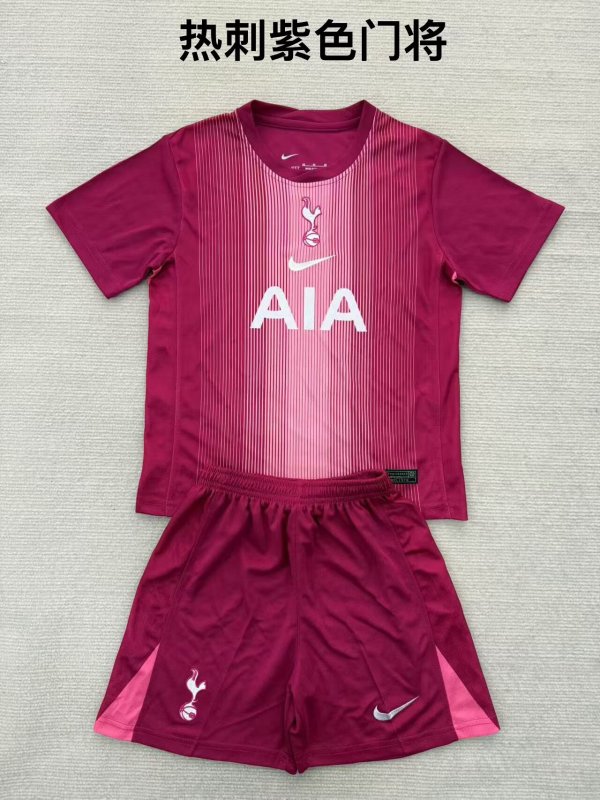 Tottenham Goalkeeper Kids Kits 1:1 Soccer Jersey 25/26