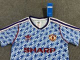 1990/1992  Manchester United Away Kids Kits Retro 1:1  Quality Soccer Jersey