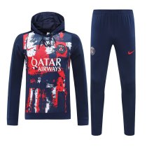 Paris Hooded  Long Sleeved Blue 1:1 Training suit 24/25