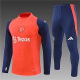 Manchester United Orange Red Player 1:1 Quality Training Jersey 24/25