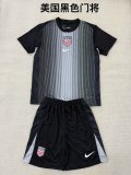 USA Black Goalkeeper 1:1  Kids Soccer Jersey 25/26