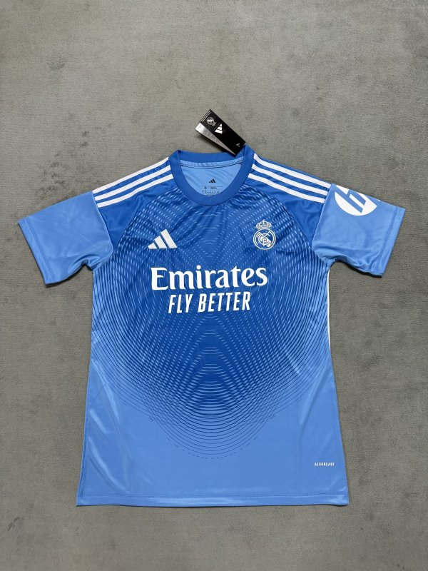 25/26 Real  Madrid Training Clothes Blue Fans 1:1 Quality Soccer Jersey