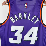 Suns BARKLEY #34 Purple Retro  1:1 Quality NBA Jersey 23/24