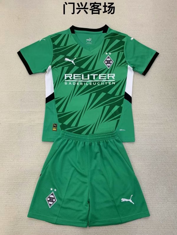 Borussia Away Kids Kits 1:1 Quality Soccer Jersey 24/25