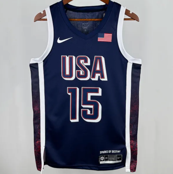Team USA BOOKER #15 Sapphire Blue 1:1 Quality NBA Jerseys 2025