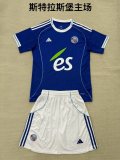 RC Strasbourg Alsace Home Kids Kits 1:1 Quality Soccer Jersey 25/26