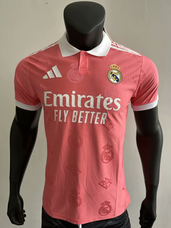 Real Madrid Pink Player 1:1 Quality Soccer Jersey 25/26