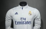 Real Madrid Home Long Sleeve Player Retro1:1 Quality Soccer Jersey 2016/2017