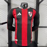River Plate Away  Long Sleeve Player 1:1 Quality Soccer Jersey 25/26