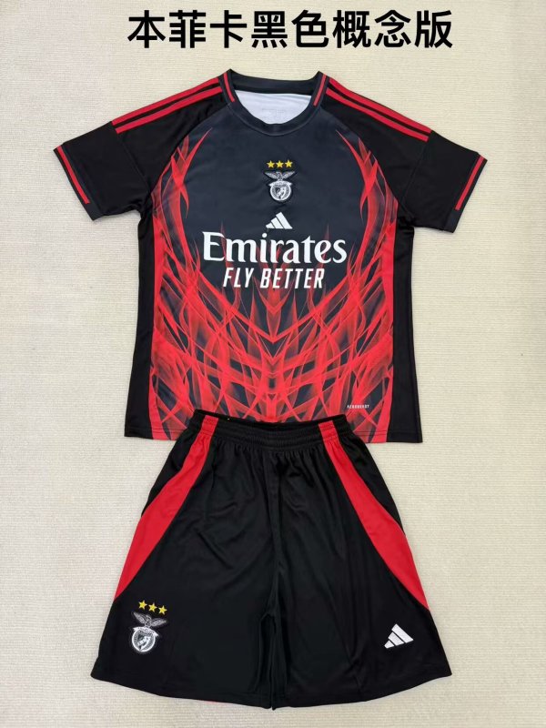 Benfica Special Edition Black Kids Kits 1:1 Quality Soccer Jersey 25/26