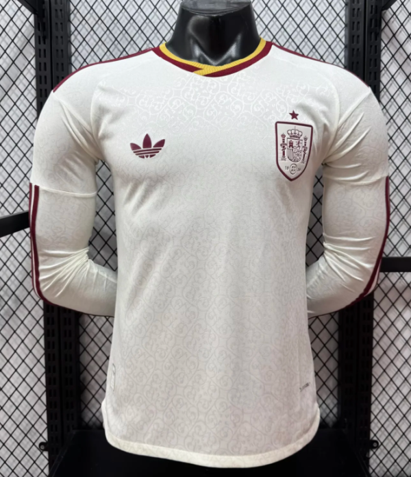Spain Away Long Sleeve Player  1:1 Quality Soccer Jersey 26/27（2026）