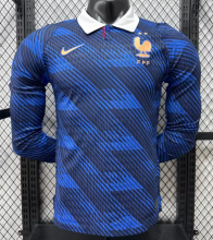 France Home Long Sleeve Player  1:1 Quality Soccer Jersey 26/27（2026）