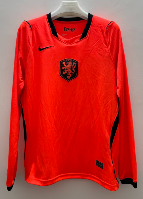 Netherlands Home Long Sleeve Fans 1:1 Quality Soccer Jersey 26/27(2026)