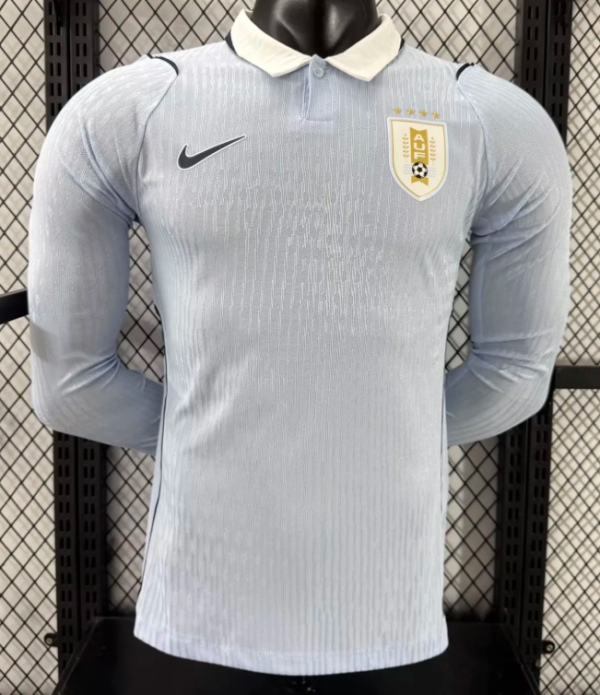 Uruguay Home Long Sleeve Player  1:1 Quality Soccer Jersey 26/27（2026）