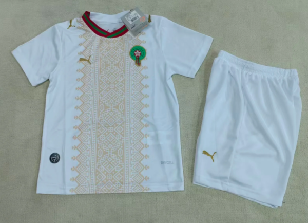 Morocco Away Kids 1:1 Quality Soccer Jersey 26/27 (2026)