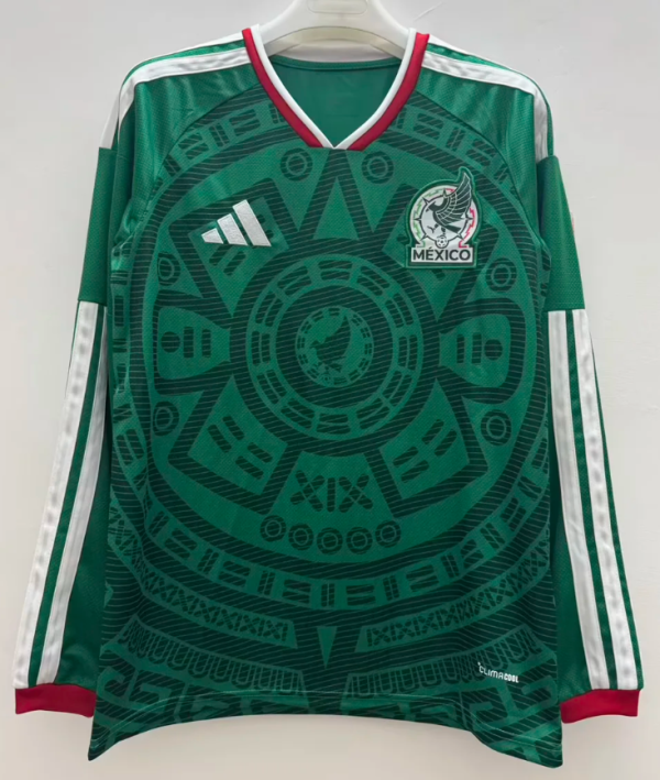 Mexico Home Long Sleeve  Fans 1:1 Quality Soccer Jersey 26/27（2026）