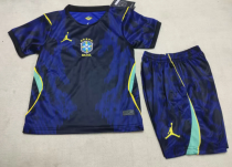 Brazil Away Kids 1:1 Quality Soccer Jersey 26/27 (2026)