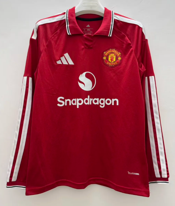 Manchester United  Home Long Sleeve Fans 1:1 Quality Soccer Jersey 26/27