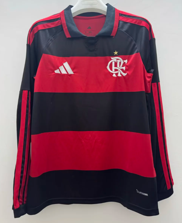 Flamengo Home Long Sleeve Fans 1:1 Quality Soccer Jersey 26/27