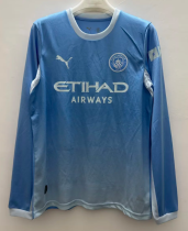 Manchester City Home Long Sleeve Fans 1:1 Quality Soccer Jersey 26/27 Manchester City Home Long Sleeve Fans 1:1 Quality Soccer Jersey 26/27