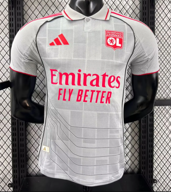 Lyonnais Third Away Player 1:1 Quality Soccer Jersey 25/26