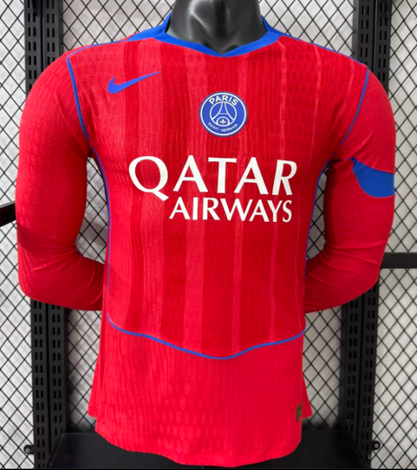 PSG Third Away Long Sleeve Player 1:1 Quality Soccer Jersey 25/26