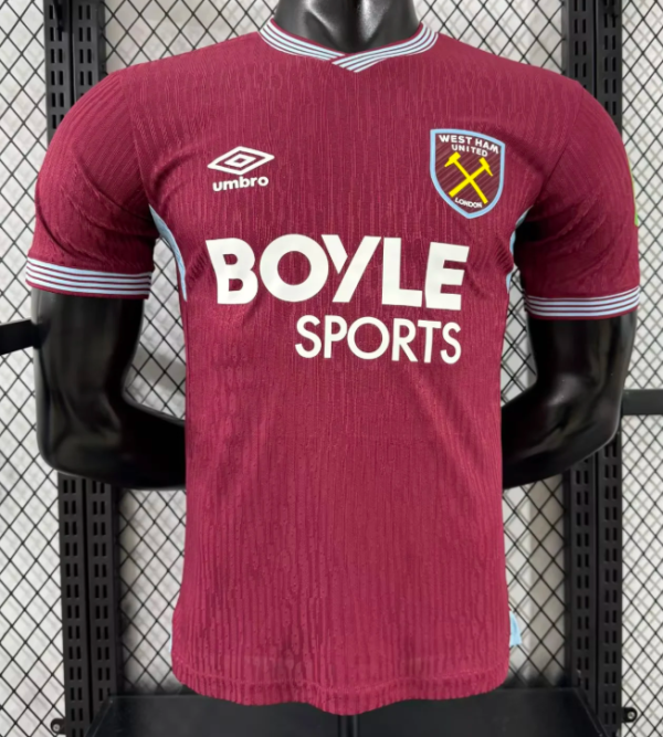 West Ham United Home Player 1:1 Quality Soccer Jersey 25/26