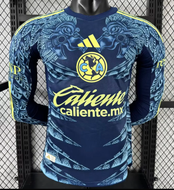 Club America Away Long Sleeve Player 1:1 Quality Soccer Jersey 25/26