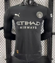 Manchester City Away Long Sleeve Player 1:1 Quality Soccer Jersey 25/26