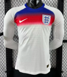 England Home Long Sleeve Player 1:1 Quality Soccer Jersey 25/26