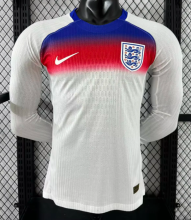 England Home Long Sleeve Player 1:1 Quality Soccer Jersey 25/26