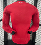 Manchester United Home Long Sleeve Player 1:1 Quality Soccer Jersey 25/26
