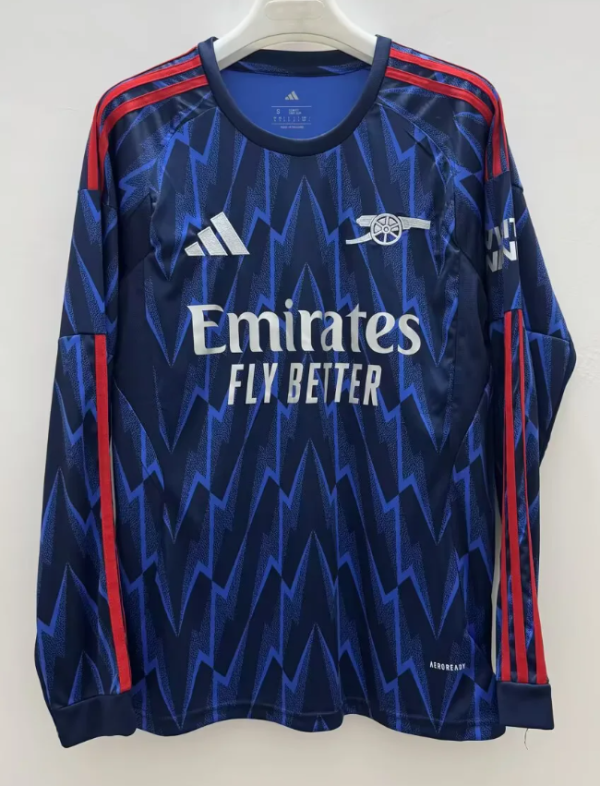 Arsenal Away Long Sleeve Fans 1:1 Quality Soccer Jersey 25/26