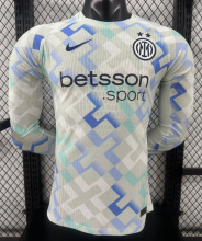 Inter Milan Away Long Sleeve Player 1:1 Quality Soccer Jersey 25/26