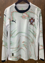 Portugal Away Long Sleeve Fans 1:1 Quality Soccer Jersey 25/26