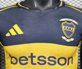 Boca Home Long Sleeve Player 1:1 Quality Soccer Jersey 25/26