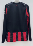 AC Milan Home Long Sleeve Fans 1:1 Quality Soccer Jersey 25/26