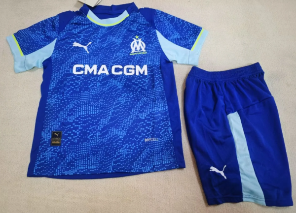 Marseille Third Away Kids 1:1 Quality Soccer Jersey 25/26