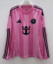 Inter Miami Home Long Sleeve Fans 1:1 Quality Soccer Jersey 25/26