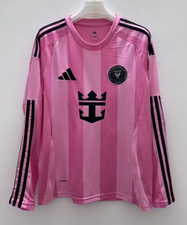 Inter Miami Home Long Sleeve Fans 1:1 Quality Soccer Jersey 25/26