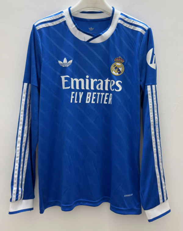 Real Madrid Third Away Long Sleeve Fans 1:1 Quality Soccer Jersey 25/26