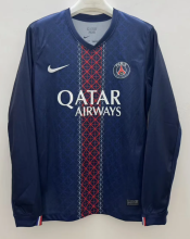 PSG Home Long Sleeve Fans 1:1 Quality Soccer Jersey 25/26