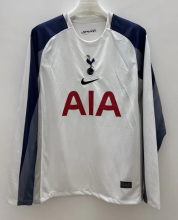 Tottenham Home Long Sleeve Fans 1:1 Quality Soccer Jersey 25/26