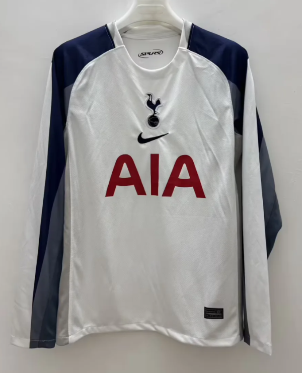 Tottenham Home Long Sleeve Fans 1:1 Quality Soccer Jersey 25/26