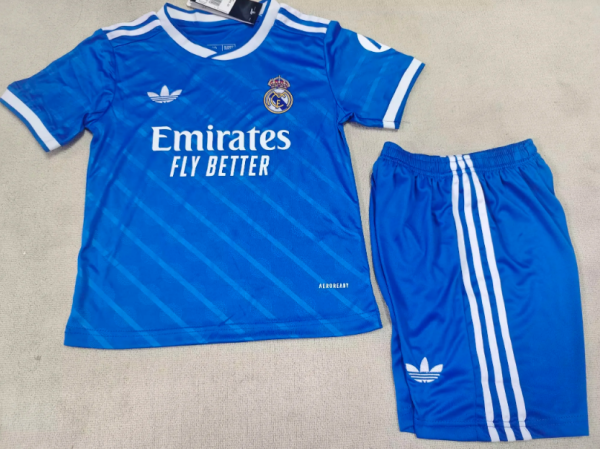 Real Madrid Third Away Kids 1:1 Quality Soccer Jersey 25/26